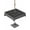 Black, variant on Gray Geometric Outdoor Tablecloth with Umbrella Hole, White Greek Key Design Burlap Modern Art Waterproof Outdoor Table Cover, Patio Tablecloths for Party Picnic Camping, Rectangle 52"x70"