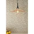 thumbnail image 2 of Decmode Contemporary 11 x 22 inch round iron cone-shaped pendant with bulb, Black, 2 of 4