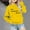 Yellow, variant on Spazoro Childs Girls Sweatshirts, Letter Print Fall Winter Crew Neck Long Sleeve Toddlers Kids Tops for Girls Boys Black Size 11 T
