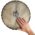 thumbnail image 6 of Hand-carved Djembe Drum From Africa - 14"x25" Oversize with Big Bass (Fingerprint Carving), 6 of 8