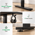 thumbnail image 6 of CHITOOMA 48" x 24" Electric Standing Desk with 4 Memory Preset Heights, Height Adjustable Sit Stand up Desk with Headphone Hook for Home Office, Black, 6 of 9
