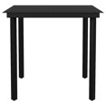 thumbnail image 5 of vidaXL 3 Piece Garden Dining Set with Cushions Grey Poly Rattan Glass, 5 of 5
