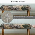 thumbnail image 6 of XYZCANDO Leaf Camo Dust Resistant Bench Seat Covers, Easy Install Poly Spandex Bench Slipcover for Garden Dining, 6 of 9