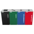 thumbnail image 2 of Ex-Cell RC-KDSQ-P EGX Kaleidoscope Collection 24 Gallon Square Recycling Receptacle - Emerald Green, 2 of 2