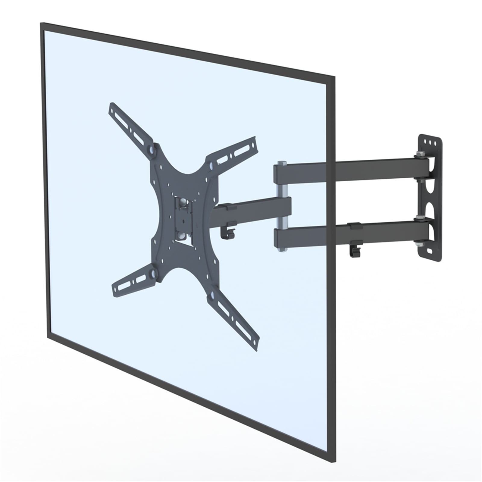 26-55 Inch Full Motion TV Wall Mount Bracket with Tilt & Swivel, Heavy Duty Articulating TV Stand for Flat Screen HDTV,Adjustable Extension 2.4-17.7" for Easy Installation Living Room Home Theater