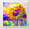 thumbnail image 1 of Cuadros Decorativos Diamond Painting 5D DIY Taladro Redondo Completo Vidrieras Girasol Decoración (HQ024) Wdftyju embutido en tela, 1 of 9