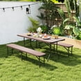 thumbnail image 2 of Costway 6 ft Plastic Folding Bench with 1320 LBS Capacity Handle & Lock For Outdoor Camping, 2 of 9