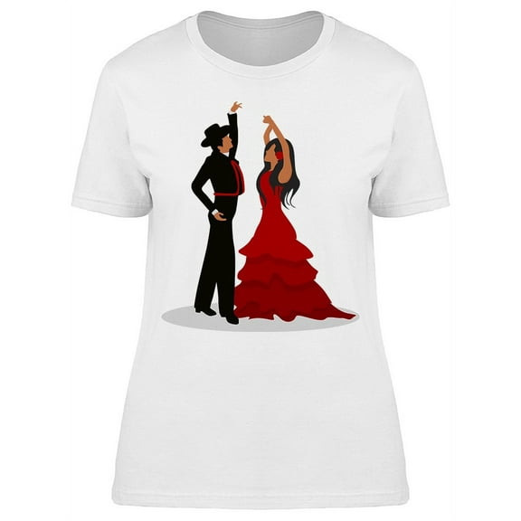 Dance Couple Flamenco Pose T-Shirt Women -Image by Shutterstock, Female Large