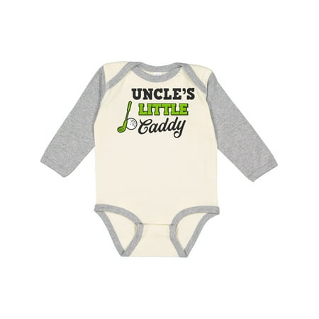 

Inktastic Uncles Little Caddy with Golf Club and Ball Gift Baby Boy or Baby Girl Long Sleeve Bodysuit