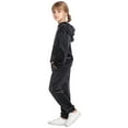 thumbnail image 5 of Arshiner Girls Velour 2 Pieces Tracksuits Outfits Athletic Hoodies Sweatshirts and Sweatpants Athletic Clothing Sets, 5 of 8