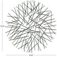 thumbnail image 3 of DecMode Black Metal Overlapping Stick Abstract Wall Decor, 3 of 8
