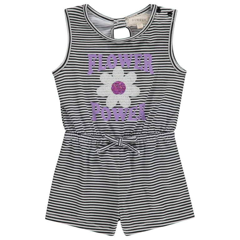 BTween Girls' 3-Pack Romper Set – Cute & Comfy Sleeveless