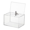 thumbnail image 3 of transparente, caja de donación de acrílico, caja de sugerencias, soporte para letrero para barra de boletos escolares, 3 of 9