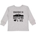 thumbnail image 3 of Inktastic Seattle Washington Someone Loves Me Skyline Boys or Girls Long Sleeve Toddler T-Shirt, 3 of 5
