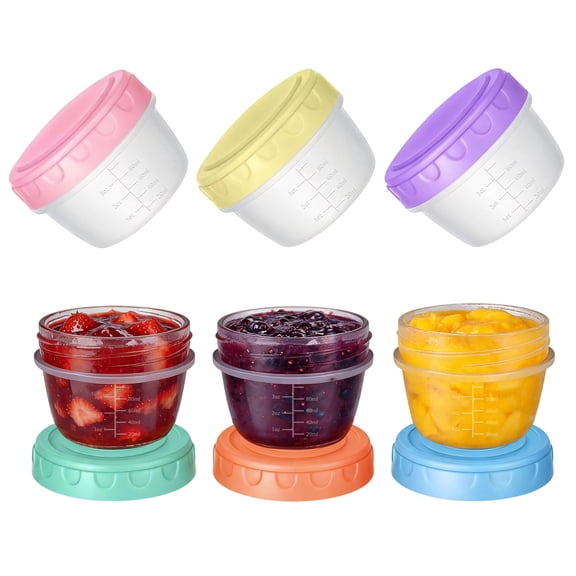 4oz Small Food Storage Containers with Lids, 120ml Reusable Mini Sauce Containers, Leakproof Portion Cups for Food, Salad Dressing, Snack, Condiment