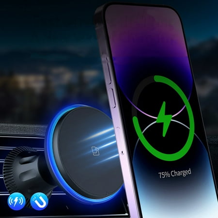VBODN Car Chargers Type C Charger Fast Charging Car Magnetic Wireless 15W Fast Charging Super Strong Adsorption Convenient To Carry Mobile Phone Car Wireless Charger for Car Charging