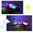 thumbnail image 5 of ALING 2 Pack 18.9" Airplane Toys Large Throwing Foam Plane Toys Throwing Outdoor Sports Airplane Toys LED Aircraft Toy Hand Throwing Airplane Model Toy for Boys Girls, 5 of 7