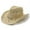 C-Beige3545, variant on FEIFLY Solid Color Women Men Summer Western Cowboy Hat Shapeable Straw Caps Hollowed Out Sun Hats Fashionable Wear