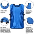 thumbnail image 3 of Paquete de 6 chalecos Pinnies Scrimmage, camiseta de práctica para entrenamiento de fútbol, camiseta de baloncesto, chalecos de práctica de equipo para adultos, suministros deportivos para jóvenes Zhivalor BST3061252-4, 3 of 5