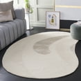 thumbnail image 2 of SAFAVIEH Novelty Braxton Solid Area Rug, Ivory/Beige, 5' x 8' Scalloped, 2 of 10