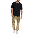 thumbnail image 2 of INSPIRE CHIC Metallic Pants for Men's Drawstring Waist Shiny Sequin Joggers Golden 30, 2 of 5