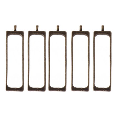 

ZUARFY 5Pcs Hollow Frame Open Back Bezel Pendant UV Resin Pressed Flower Jewelry Making