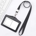 thumbnail image 3 of Titular de La Tarjeta de Identificación de Crédito Y Cordón para El Cuello Funda de La Tarjeta Protector de La Tarjeta Titular de La Tarjeta de Crédit Horizontal Negro Sunnimix titular de protector de tarjeta, 3 of 8