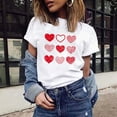 thumbnail image 2 of CEHVOM T-Shirts Col Rond pour Femmes Blouses Confortables Amples Hauts de la Saint-Valentin, 2 of 8