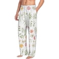 thumbnail image 6 of Salouo Wildflower Watercolor 2 Print Pajama Pants for Men, Lounge Pants Elastic Waistband Casual Men's sleepwear Loungewear Sleep Pajama Pant -XX-Large, 6 of 7