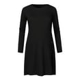 thumbnail image 6 of FAIWAD Womens Maternity Plus Size Tops Casual Long Sleeve Crewneck Loose Tunic Tops Pregnancy Clothes, 6 of 9