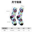 thumbnail image 3 of Honeii Donuts Print Adult Socks,Crew Socks,Casual Calf Socks,Daily Wear Socks for Men & Women, Perfect for Sports, Casual and Everyday Use, 3 of 6