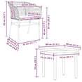 thumbnail image 2 of vidaXL 5 Piece Patio Dining Set with Cushions Brown Poly Rattan Glass, 2 of 10