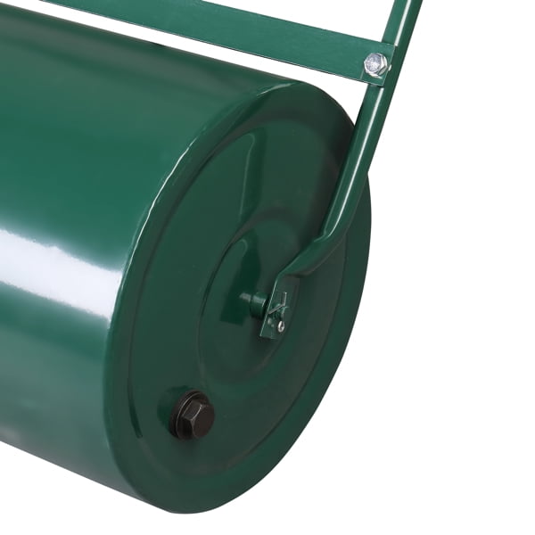 24in 13 Gallon Steel Lawn Roller w/ U-Handle & Drain Plug - Under 20lbs Empty, Yard Leveling for Seed, Sod & Soil