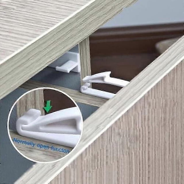 4 Pack Child Safety Internal Drawer Blocks Adhesive Drawer Safety Lock For Baby Care Childproofing
