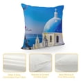 thumbnail image 4 of Nawypu  Throw Pillow Cover - Santorini Oia Architecture Greece Blue White, 4 of 5