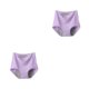 thumbnail image 4 of Minnieouse Ropa interior fisiológica antifugas Seguridad y comodidad Bragas menstruales combinadas de cintura alta púrpura púrpura 2piezas, 4 of 6