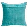 thumbnail image 2 of Aqua Quilted Velvet Square Throw Pillow, 2 of 3