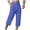 Blue, variant on Mens Athletic Capri Pants Cotton Linen Workout Running Active Fit Capris Casual Summer Elastic Waist Pants
