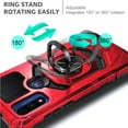 thumbnail image 5 of Xpression Cover for Nokia G400 Armor Hybrid Stand Ring Hard TPU Rugged Full-Body Protective [Military-Grade] Magnetic Car Ring Holder Phone Case - Red, 5 of 8