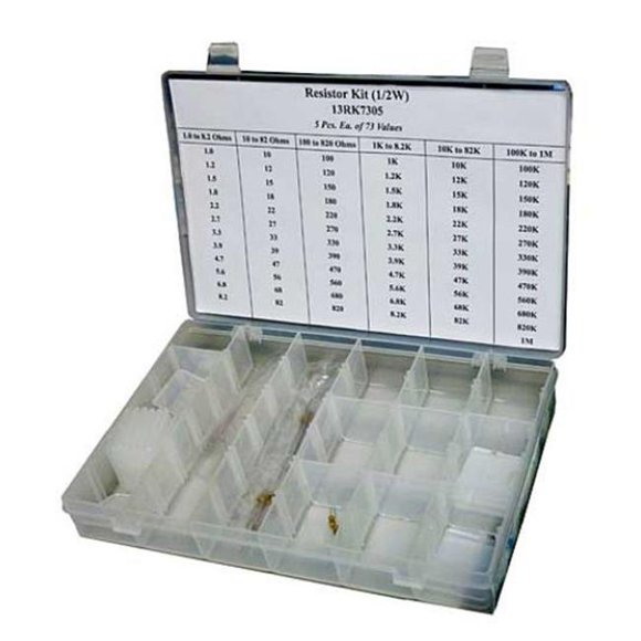 RSR ELECTRONICS 10.75"L x 7.375"W x 1.75"H Resistor Kit