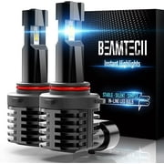 BEAMTECH 9005 LED Headlight Bulb, 50W 6500K 8000Lumens Extremely Brigh HB3 CSP Chips Conversion Kit