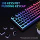 thumbnail image 1 of AJAZZ PBT Pudding Keycap 108 Keys PBT Keycap Set with Frosted Hand Feel for Mechanical Keyboard Black(Only Keycaps), 1 of 5