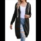 thumbnail image 1 of Sudadera con Capucha y Cremallera para Mujer, Chaqueta Informal de Larga para Otoño, Chaquetas Largas de Otoño con Bolsillos, Túnica Negro L, 1 of 9