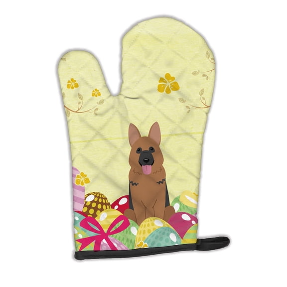 Carolines Treasures BB6067OVMT Easter Eggs German Shepherd Oven Mitt Large multicolor