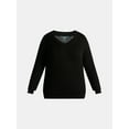 thumbnail image 5 of Terra & Sky Women's Plus V-Neck Fine Gauge Pullover Sweater, Lightweight, Sizes 0X-5X, 5 of 5