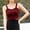 Wine, variant on Women's Ribbed Half Camisole Buttons Slim Fit Soild Color Tank Tops Summer Casual Lounge Blouses Wine M