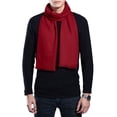 thumbnail image 1 of Bufanda sólida de invierno para hombres con borlas pashmina paquete térmico 9 colores vino comercial suave rojo, 1 of 5
