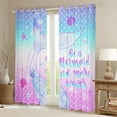 thumbnail image 2 of Castle Fairy Girls Ocean Mermaid Curtains Pack of 2 (42x84 Each),Marine Dreamy Princess Curtains Blackout,Bling Gradient Glitter Bedroom Curtains,Lightweight Room Decor, 2 of 6