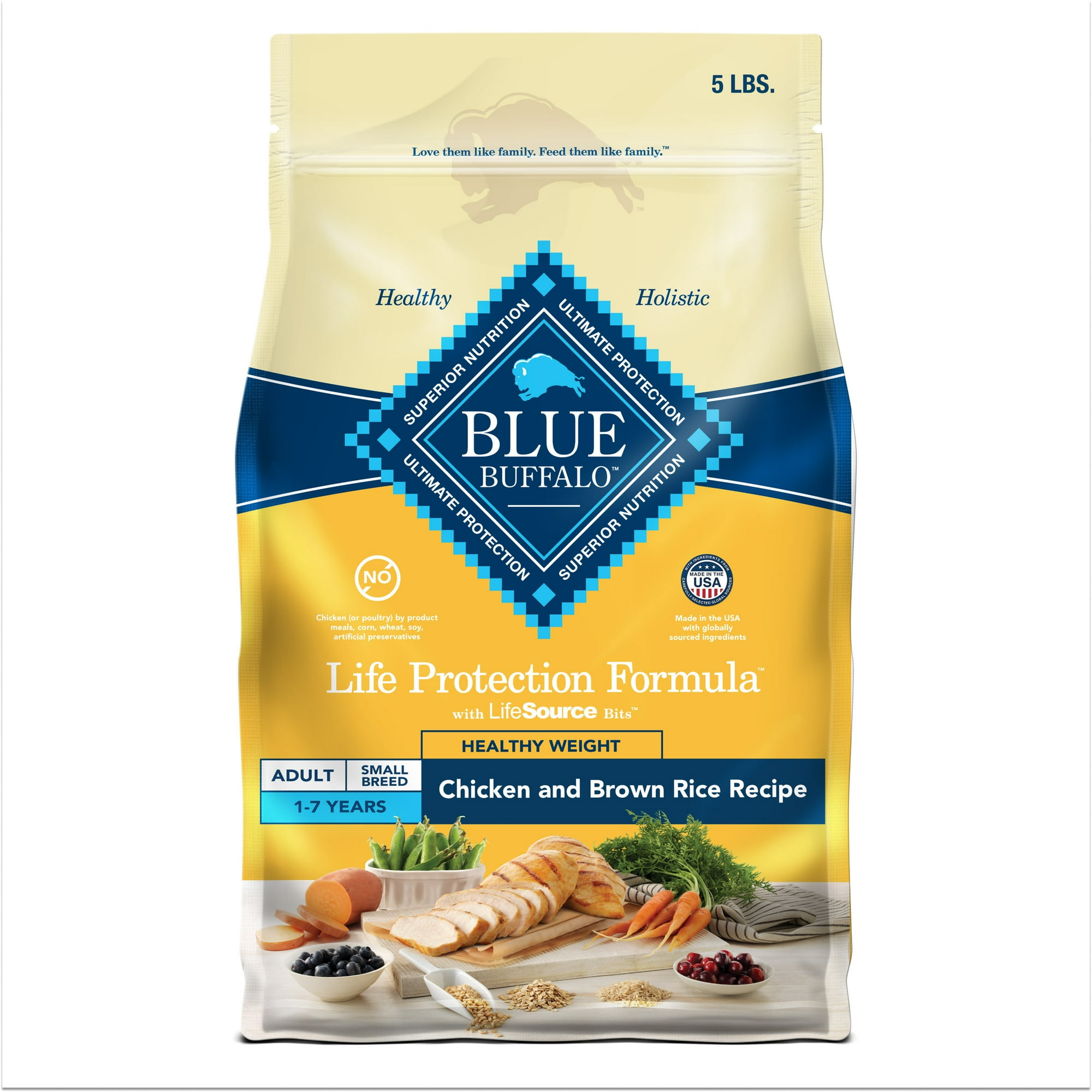 Blue Buffalo Life Protection Healthy Weight Small Dry Dog Food Chicken & Rice 5lb Bag