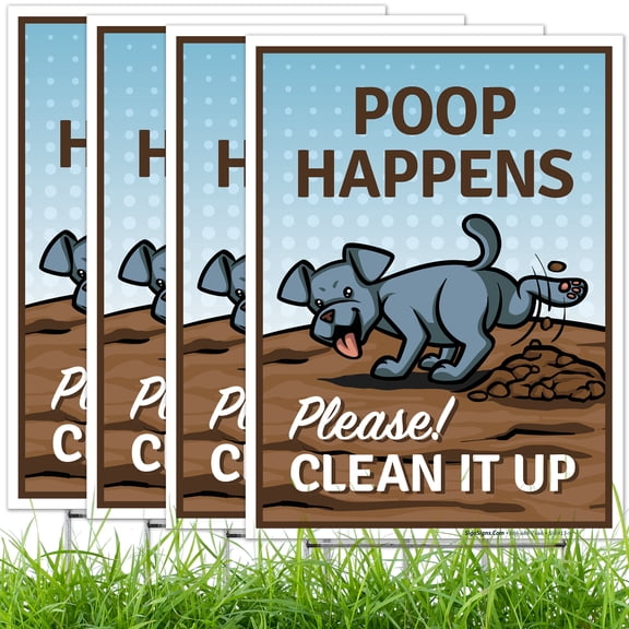Poop Happens Please Clean It Up Sign,